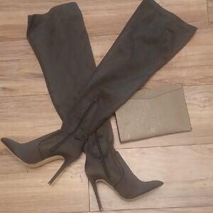 Green Over-the-Knee Boots